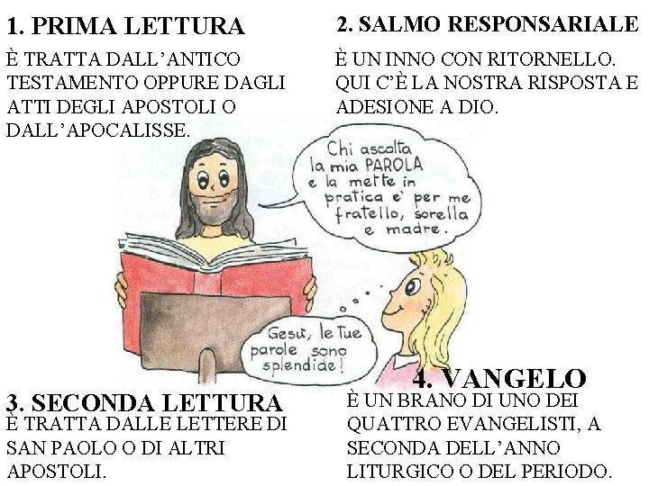 1. PRIMA LETTURA 2. SALMO RESPONSARIALE È TRATTA DALL’ANTICO TESTAMENTO OPPURE DAGLI ATTI DEGLI