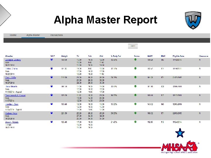 Alpha Master Report 