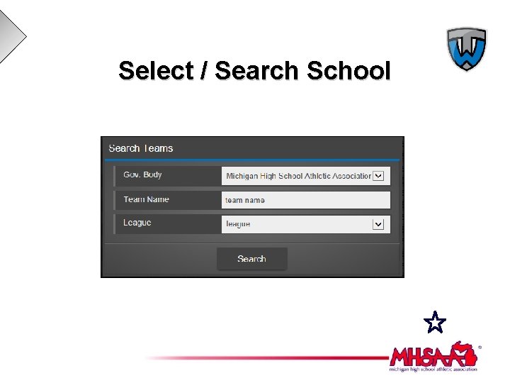 Select / Search School 