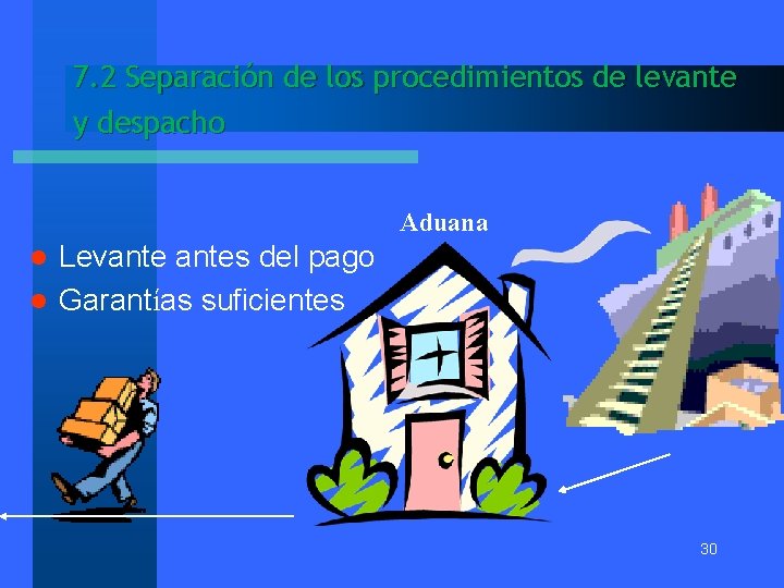 7. 2 Separación de los procedimientos de levante y despacho Aduana Levantes del pago