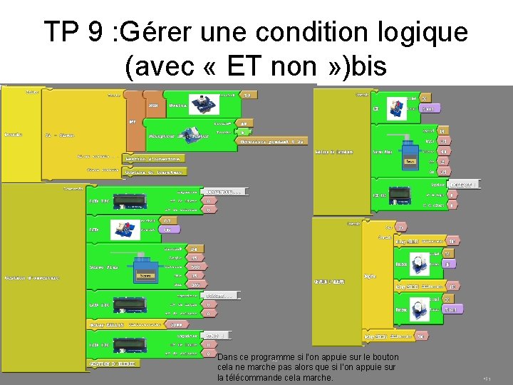 TP 9 : Gérer une condition logique (avec « ET non » )bis Dans