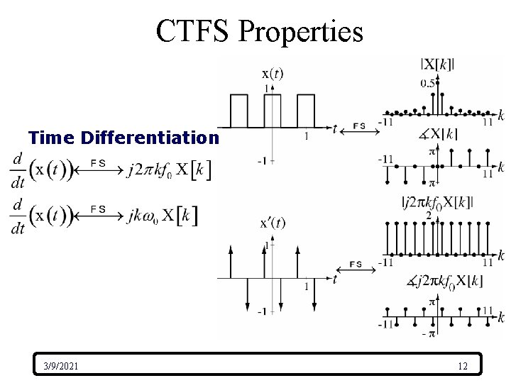 CTFS Properties Time Differentiation 3/9/2021 12 