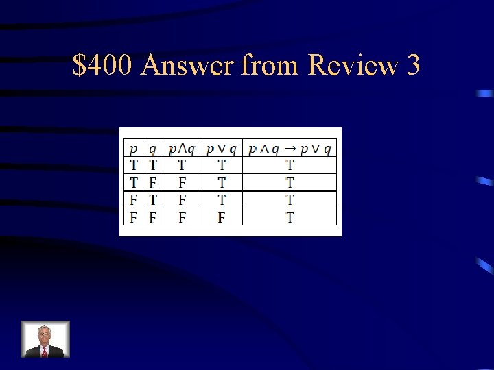 $400 Answer from Review 3 