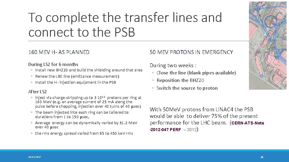 To complete the transfer lines and connect to the PSB 160 MEV H- AS