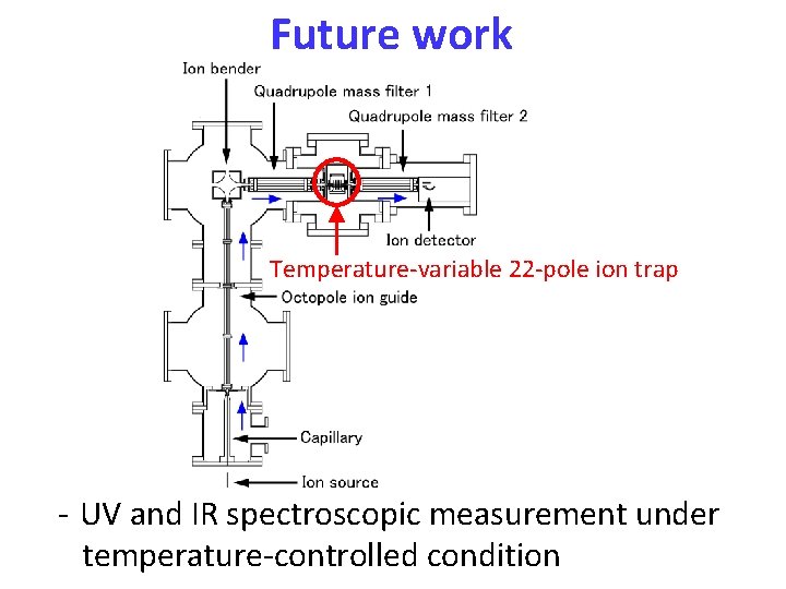 Future work Temperature-variable 22 -pole ion trap - UV and IR spectroscopic measurement under