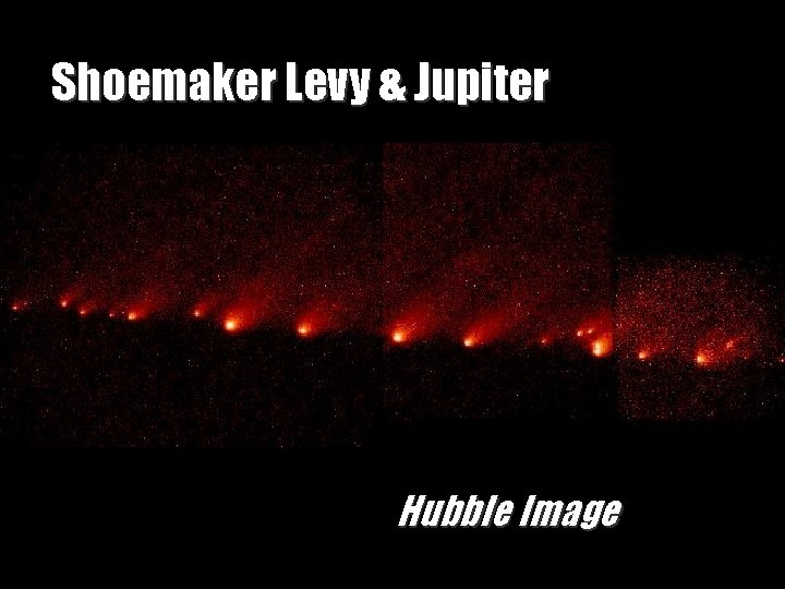 Shoemaker Levy & Jupiter Hubble Image Midlands. Astronomy Club – Collisions! 