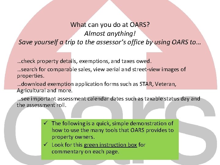 What can you do at OARS? Almost anything! Save yourself a trip to the