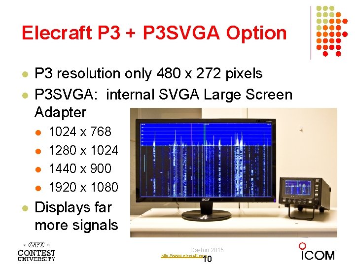 Elecraft P 3 + P 3 SVGA Option l l P 3 resolution only