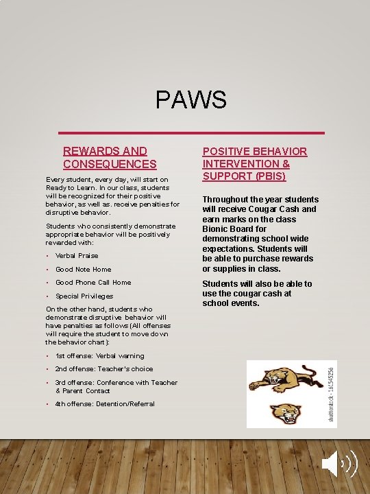 Paws Process WELCOME TO 5 TH GRADE 2020 2021 CLEARWOOD