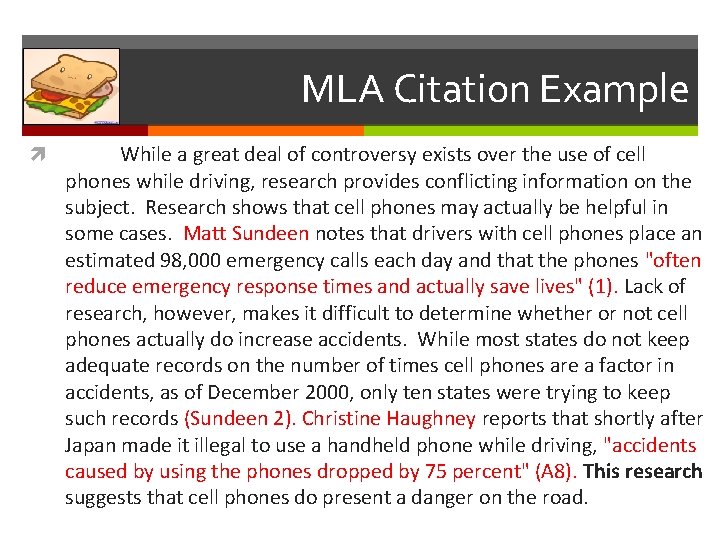MLA Citation Example While a great deal of controversy exists over the use of