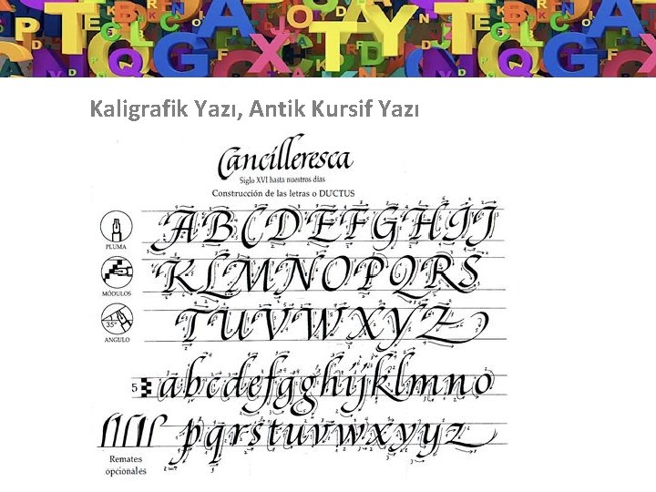 Kaligrafik Yazı, Antik Kursif Yazı 