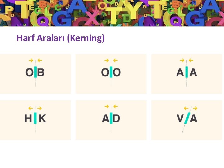 Harf Araları (Kerning) 