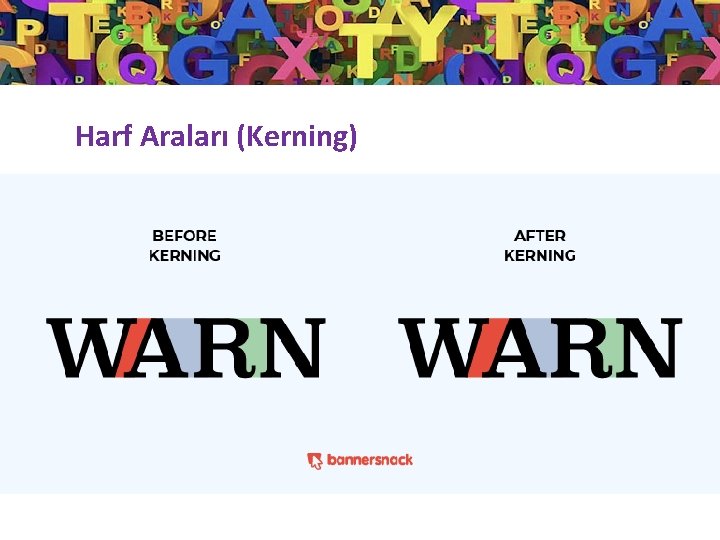 Harf Araları (Kerning) 