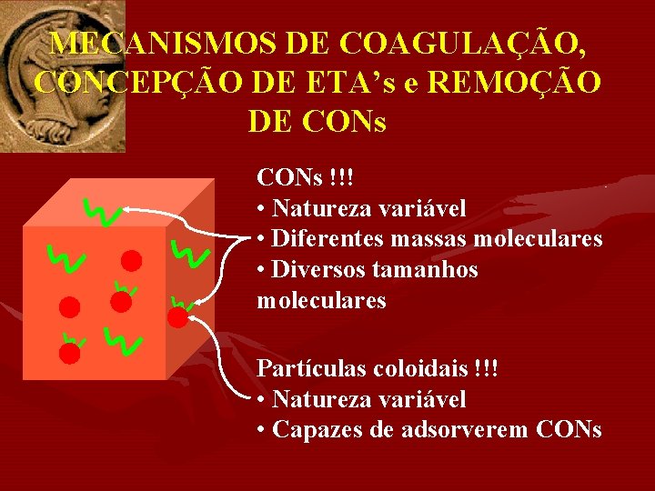 MECANISMOS DE COAGULAÇÃO, CONCEPÇÃO DE ETA’s e REMOÇÃO DE CONs !!! • Natureza variável