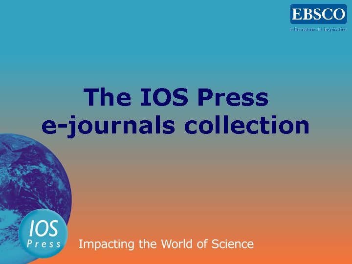 The IOS Press e-journals collection 