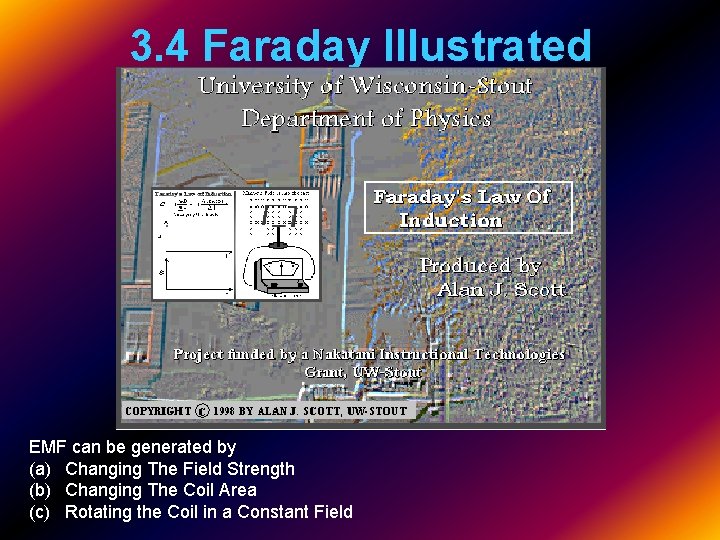 3. 4 Faraday Illustrated EMF can be generated by (a) Changing The Field Strength