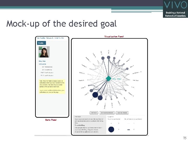 Mock-up of the desired goal 75 