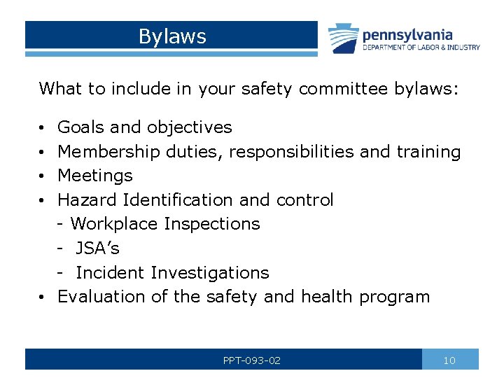 Effective Safety Committee Bureau Of Workers Comp Pa
