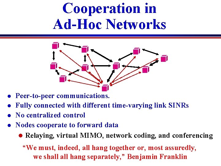 Capacity cooperation and crosslayer design in wireless networks
