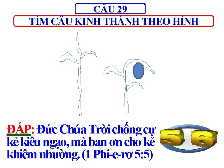 C U 29 TÌM C U KINH THÁNH THEO HÌNH ĐÁP: Đức Chúa Trời