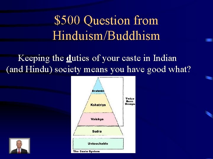$500 Question from Hinduism/Buddhism Keeping the duties of your caste in Indian (and Hindu)