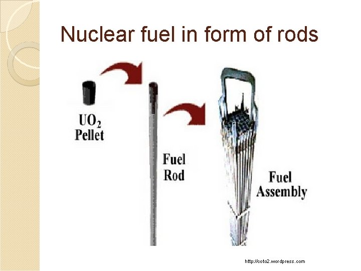 Nuclear fuel in form of rods http: //coto 2. wordpress. com 