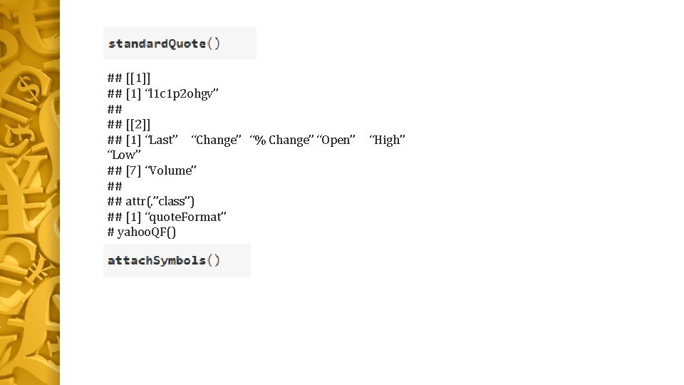 ## [[1]] ## [1] “l 1 c 1 p 2 ohgv” ## ## [[2]]