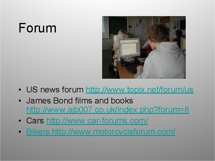 Forum • US news forum http: //www. topix. net/forum/us • James Bond films and