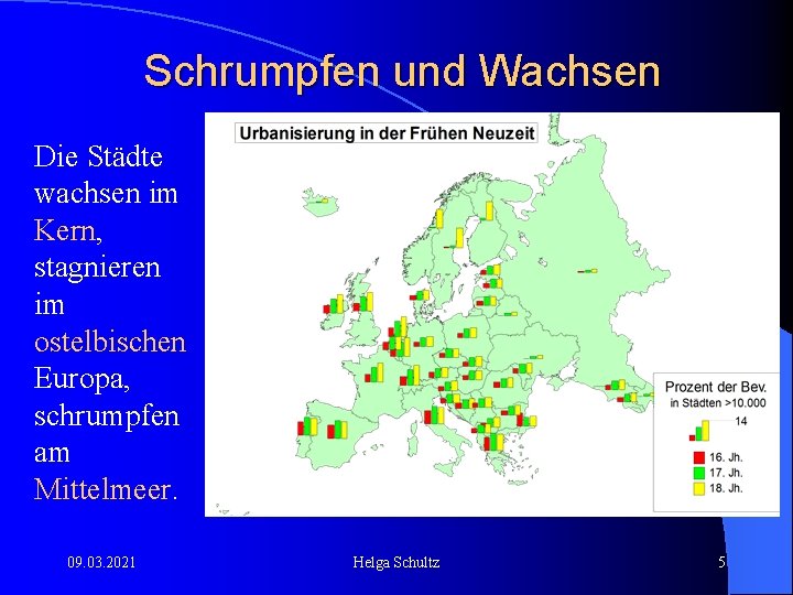 Schrumpfen und Wachsen Die Städte wachsen im Kern, stagnieren im ostelbischen Europa, schrumpfen am