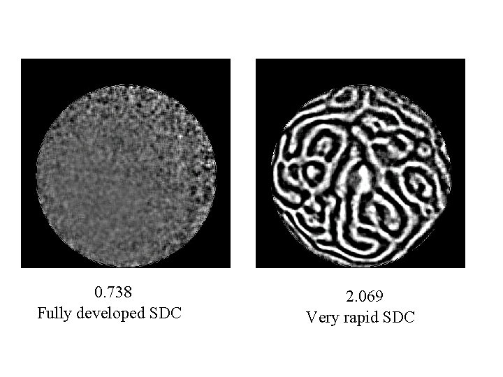 0. 738 Fully developed SDC 2. 069 Very rapid SDC 