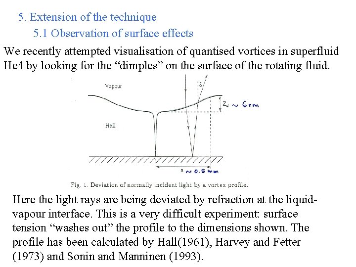 5. Extension of the technique 5. 1 Observation of surface effects We recently attempted