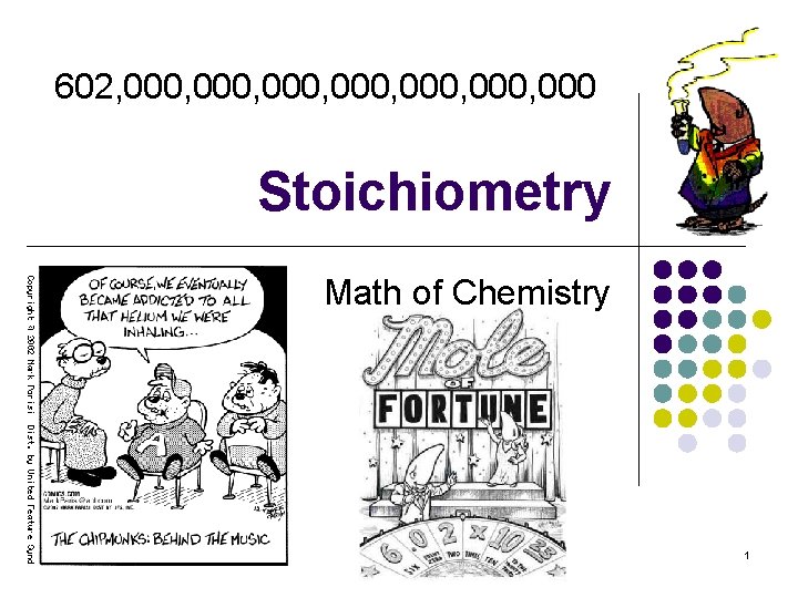 602, 000, 000, 000 Stoichiometry Math of Chemistry 1 