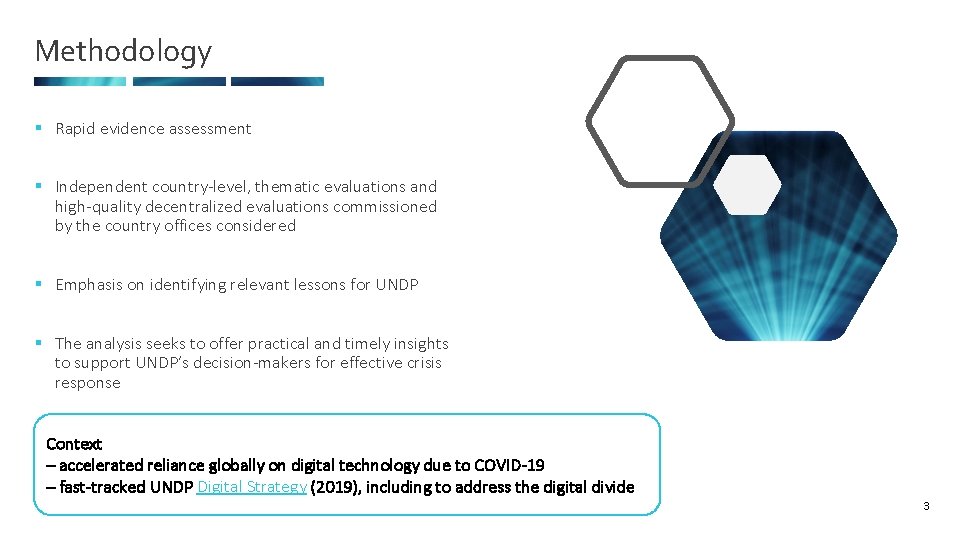 Methodology § Rapid evidence assessment § Independent country-level, thematic evaluations and high-quality decentralized evaluations