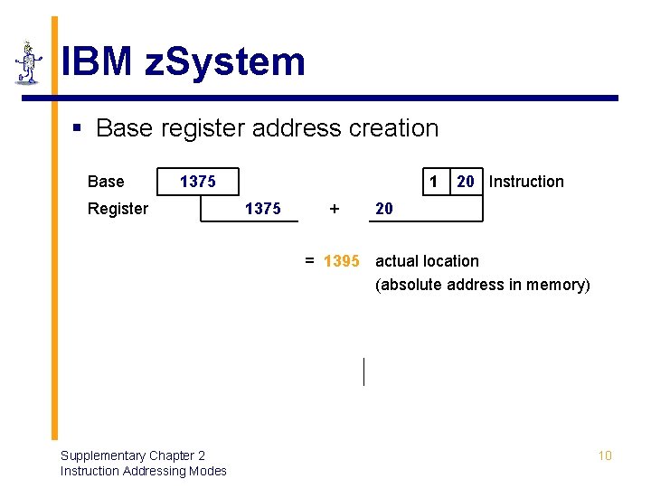 IBM z. System § Base register address creation Base 1375 Register 1 1375 +