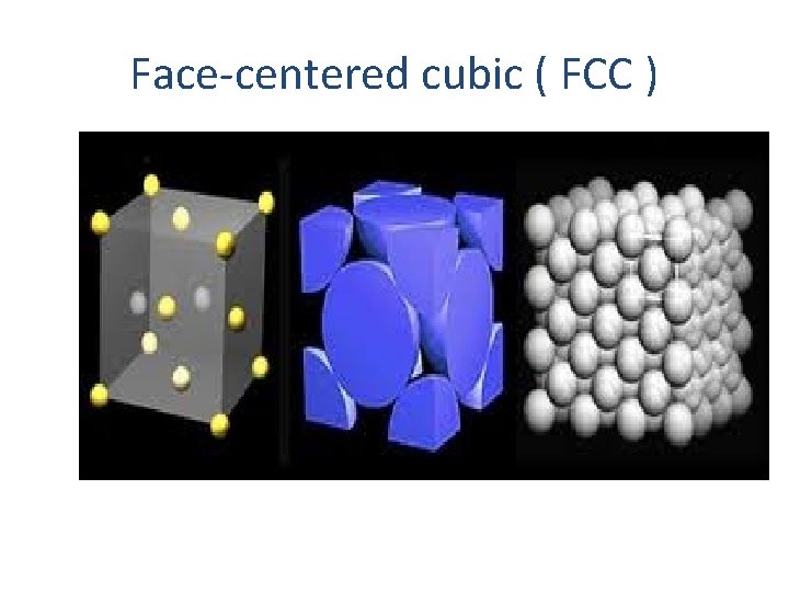 Face-centered cubic ( FCC ) 