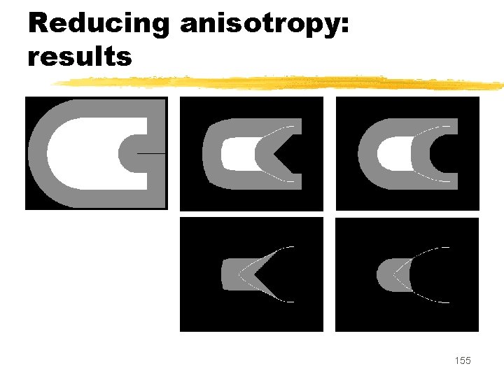 Reducing anisotropy: results 155 