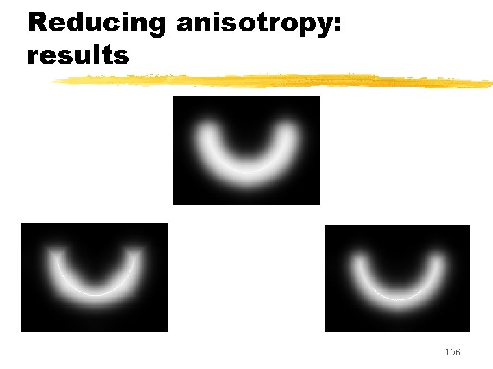 Reducing anisotropy: results 156 