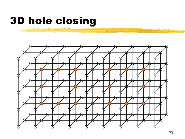 3 D hole closing 50 