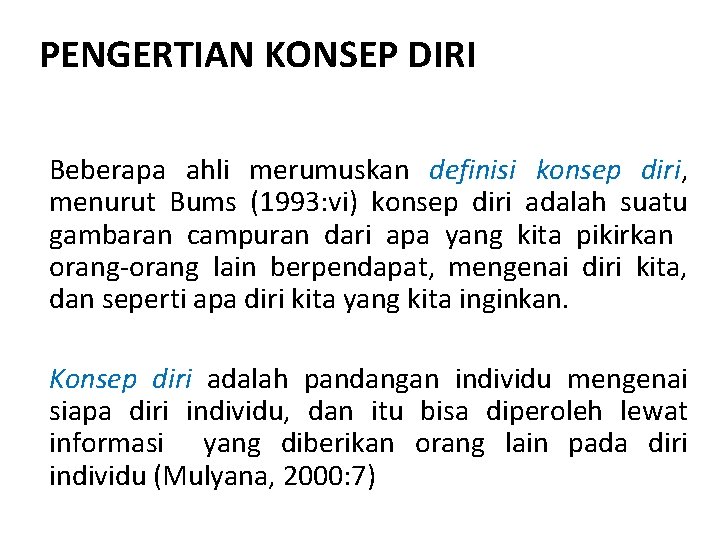 Konsep Diri Oleh Edi Yono S Psi Blok