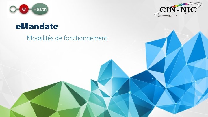 e. Mandate Modalités de fonctionnement 