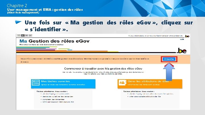 Chapitre 2 User management et RMA : gestion des rôles (EGov Role management) Une