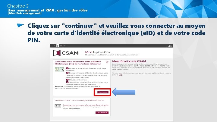 Chapitre 2 User management et RMA : gestion des rôles (EGov Role management) Cliquez