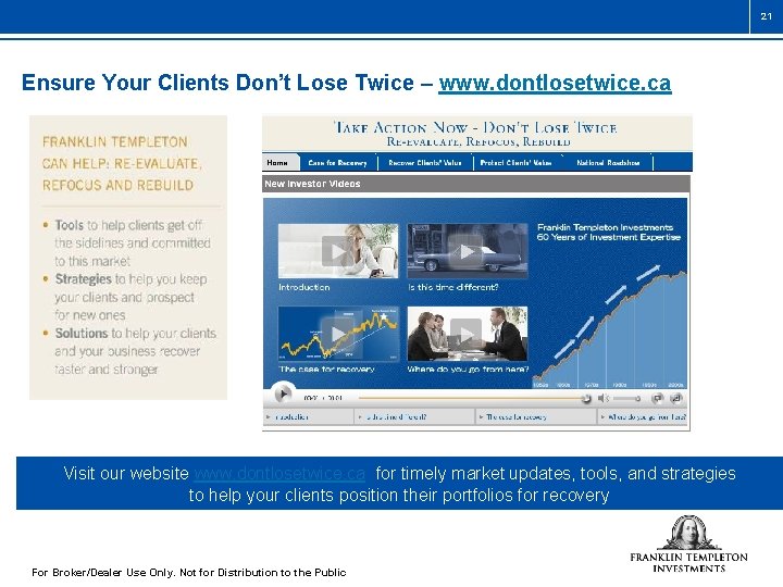 21 Ensure Your Clients Don’t Lose Twice – www. dontlosetwice. ca Visit our website