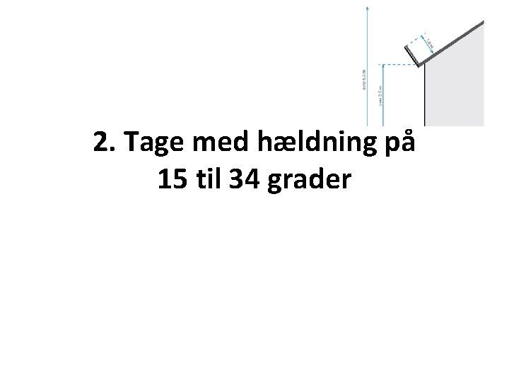 2. Tage med hældning på 15 til 34 grader 