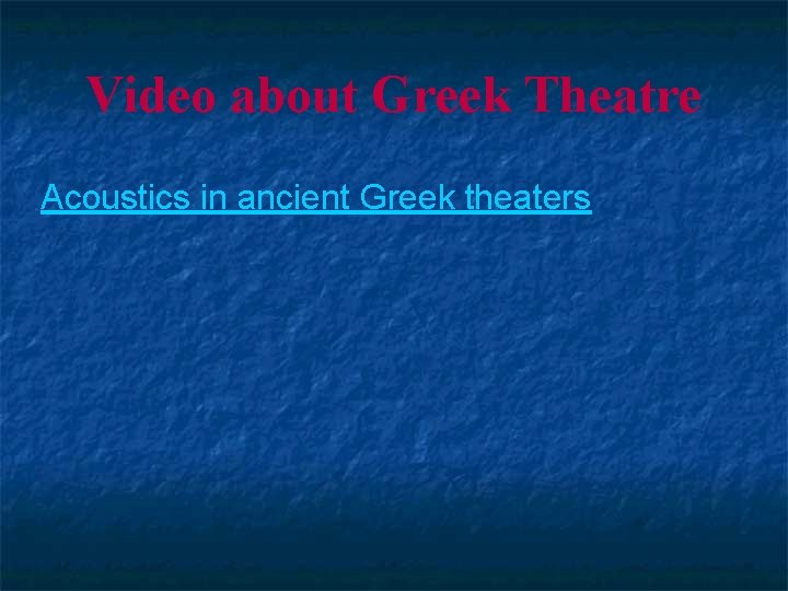 Video about Greek Theatre Acoustics in ancient Greek theaters 