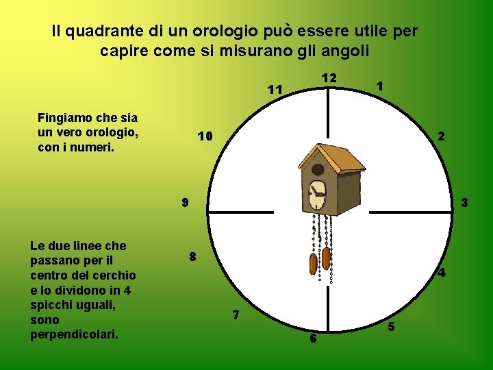 Il quadrante di un orologio può essere utile per capire come si misurano gli Il quadrante di un orologio può essere utile per capire come si misurano gli