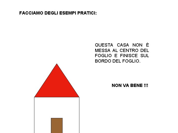 FACCIAMO DEGLI ESEMPI PRATICI: QUESTA CASA NON È MESSA AL CENTRO DEL FOGLIO E FACCIAMO DEGLI ESEMPI PRATICI: QUESTA CASA NON È MESSA AL CENTRO DEL FOGLIO E