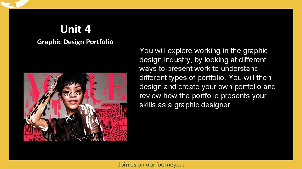Unit 4 Graphic Design Portfolio You will explore working in the graphic design industry,