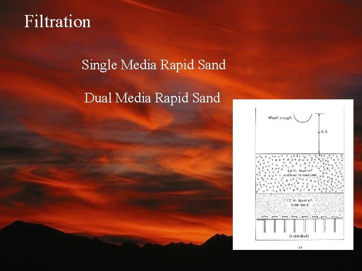 Filtration Single Media Rapid Sand Dual Media Rapid Sand 