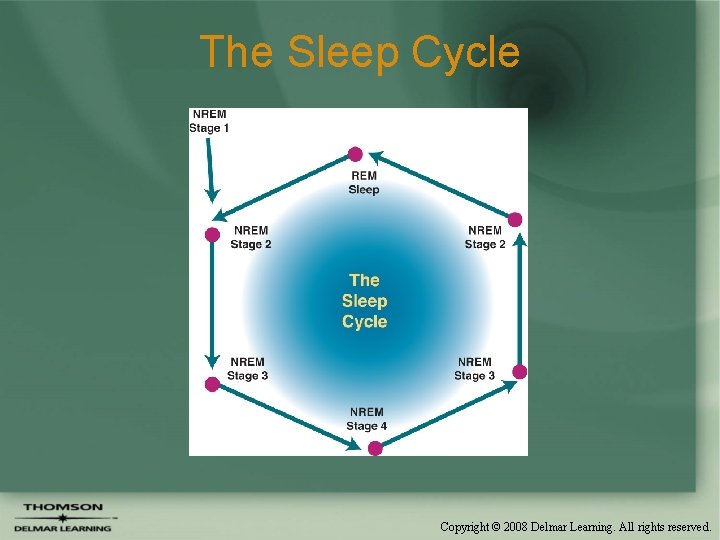 The Sleep Cycle Copyright © 2008 Delmar Learning. All rights reserved. 